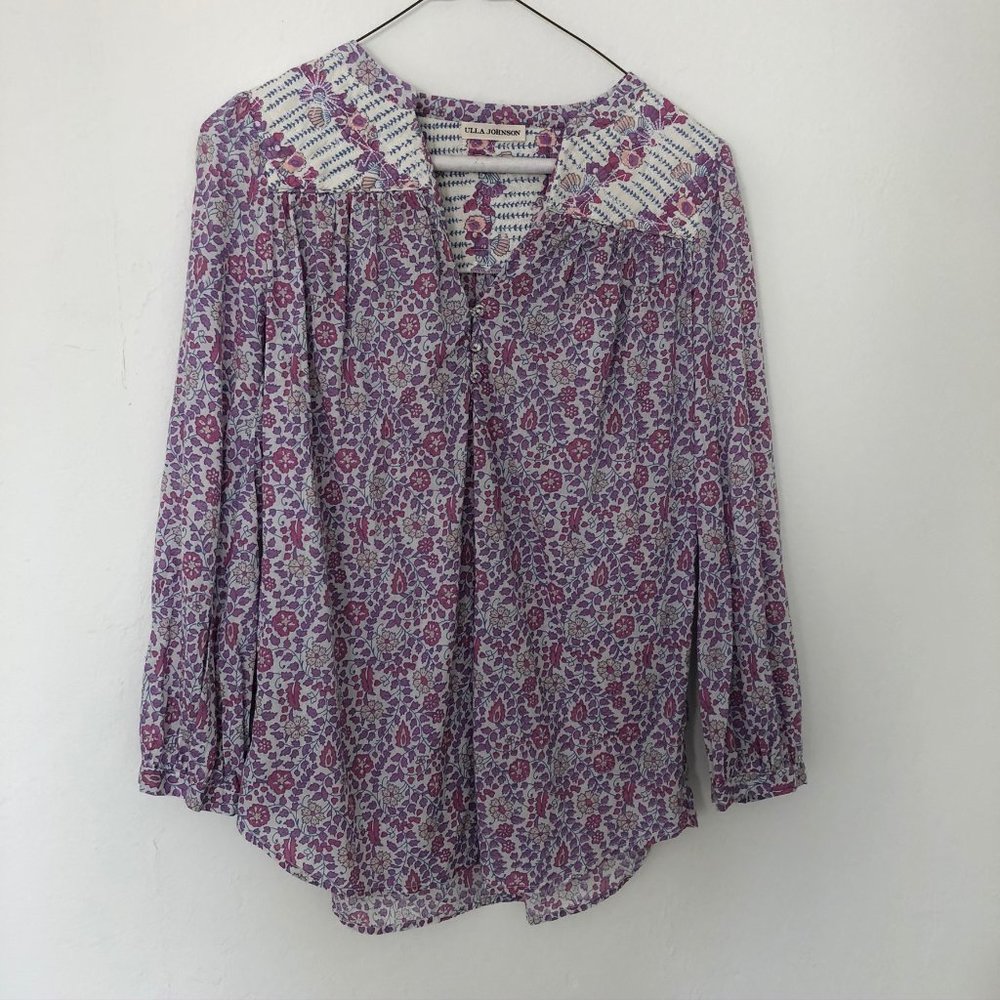 Ulla Johnson Floral Cotton Blouse